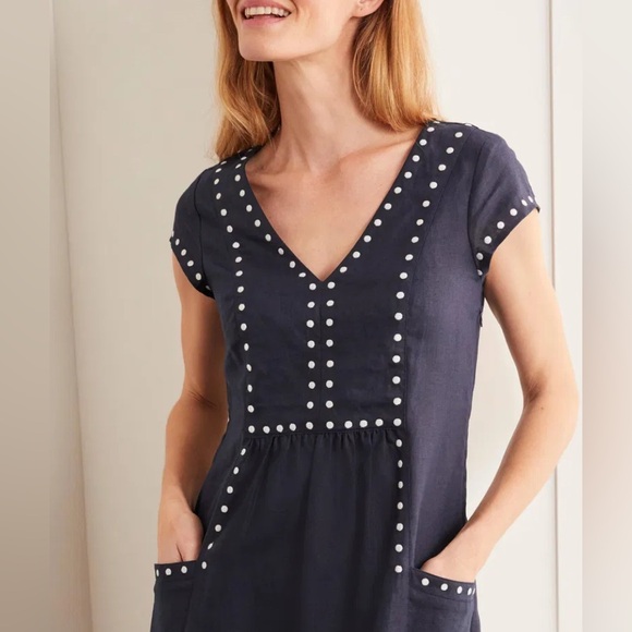 Boden Leandra Embroidered Dress Size 4 - Picture 3 of 12